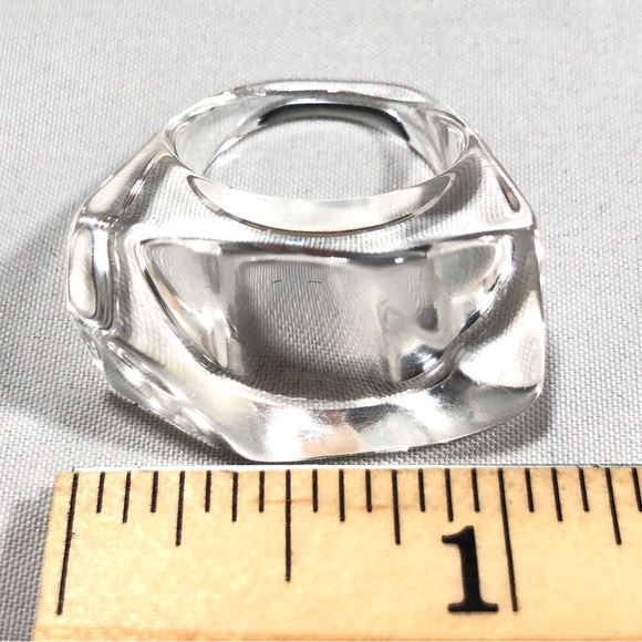 EARRINGS & RING SET - Earrings clear rock look w/ Silver-tone beads. Ring clear. - Picture 14 of 16